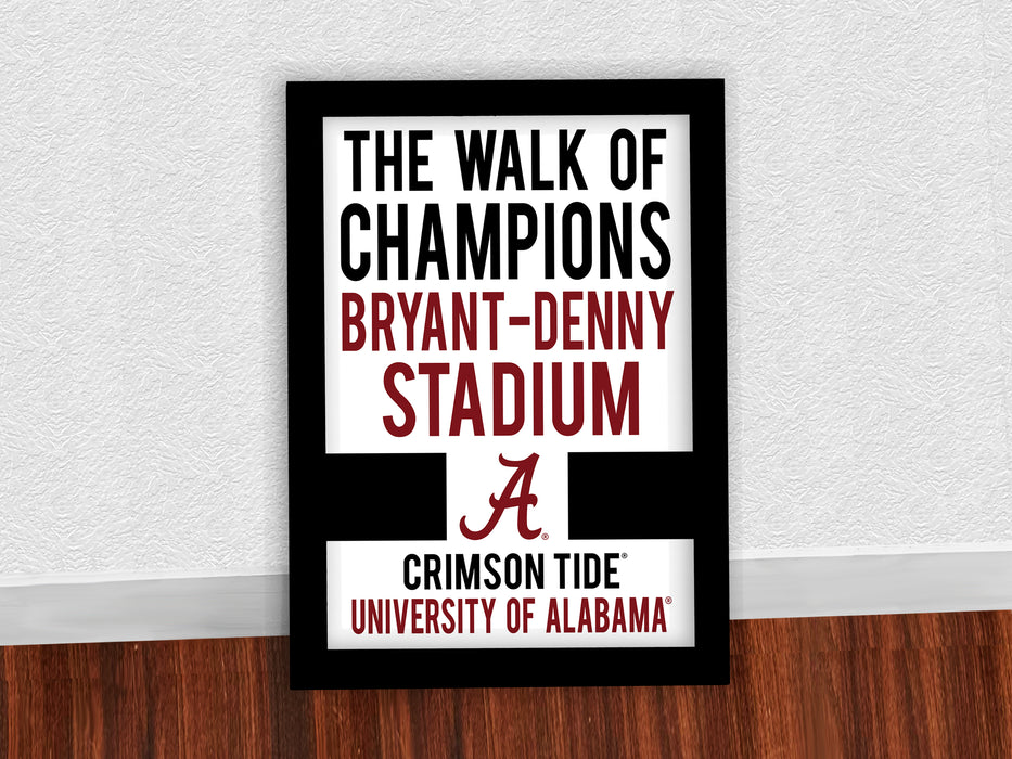 Limited Edition The Walk of Champions Alabama Crimson Tide Poster Art - 13x19"
