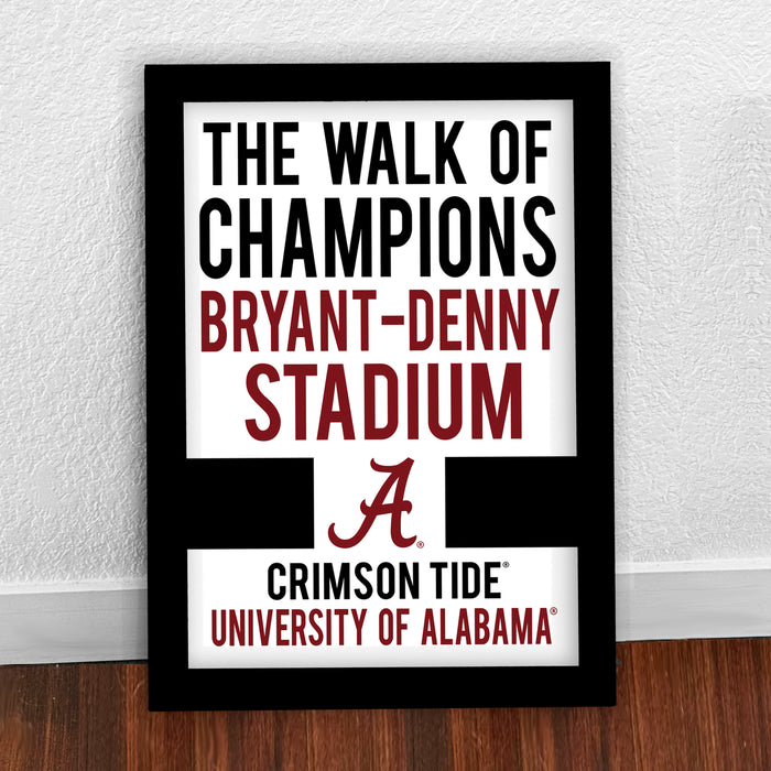 Limited Edition The Walk of Champions Alabama Crimson Tide Poster Art - 13x19"