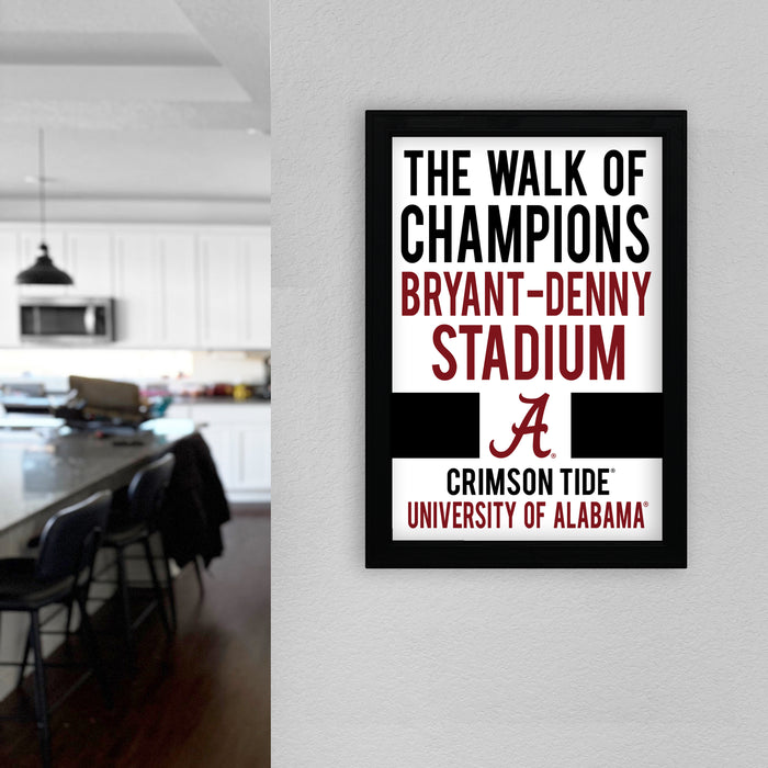 Limited Edition The Walk of Champions Alabama Crimson Tide Poster Art - 13x19"