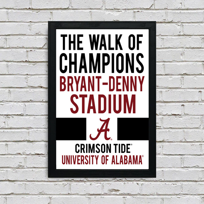 Limited Edition The Walk of Champions Alabama Crimson Tide Poster Art - 13x19"