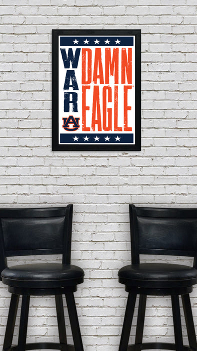 Limited Edition Auburn Tigers War Damn Eagle Poster - Letterpress Print Art - 13x19"