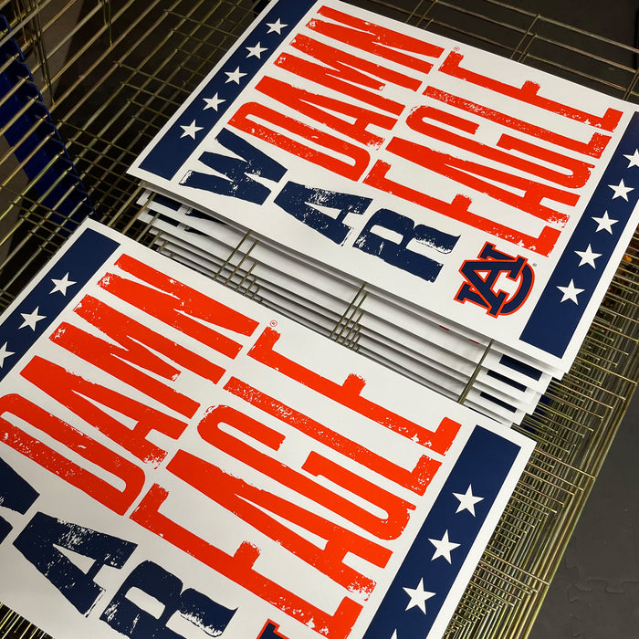 Limited Edition Auburn Tigers War Damn Eagle Poster - Letterpress Print Art - 13x19"