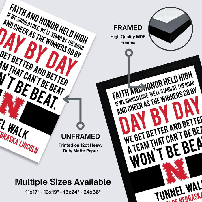The image is a framed poster with text and graphics, including a black and white photograph of a person and text that appears to be motivational.