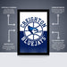 The image is a promotional poster for the college sports team, the Creighton Bluejays. It features the team's logo and text, along with information about the poster's features.