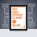 The image is a poster with the text "Who shall separate us now?" and an orange paw print. The poster is described as " Officially licensed" and "Premium printed", indicating that it is a professionally printed poster. The poster is also described as "Shipped flat" and "The perfect gift", suggesting that it is a gift item.