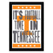 The image is a framed poster with the text "IT'S FOOTBALL TIME IN TENNESSEE" prominently displayed.