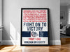 The image is a framed poster with text and a bulldog logo, promoting Gonzaga University.
