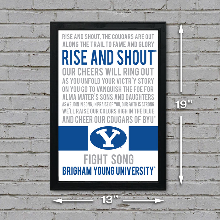 Limited Edition BYU Cougars Fight Song Poster Print Art - 13x19"