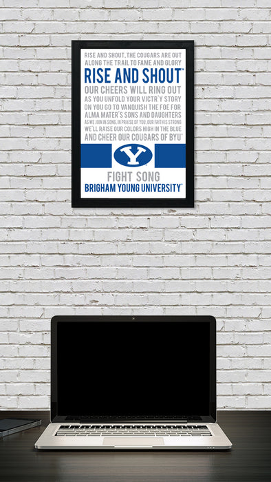 Limited Edition BYU Cougars Fight Song Poster Print Art - 13x19"