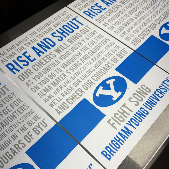 Limited Edition BYU Cougars Fight Song Poster Print Art - 13x19"