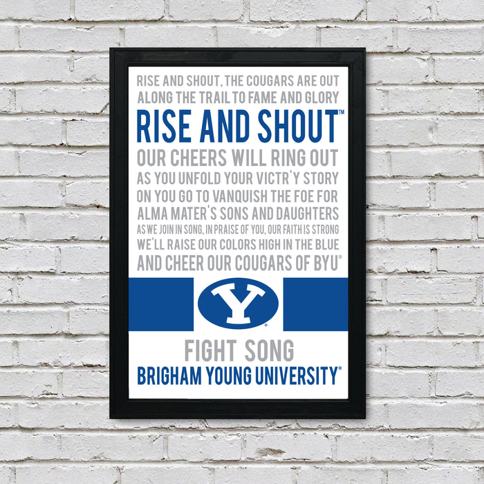 Limited Edition BYU Cougars Fight Song Poster Print Art - 13x19"