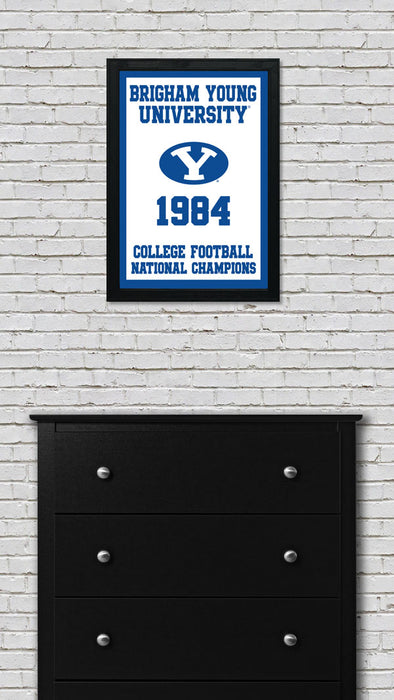 Limited Edition BYU Cougars 1984 National Championship Poster Print Art - 13x19"