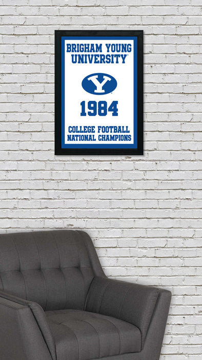 Limited Edition BYU Cougars 1984 National Championship Poster Print Art - 13x19"