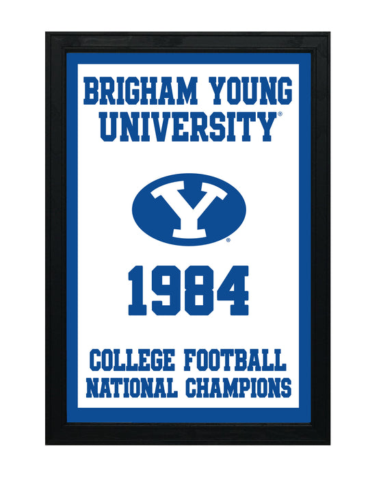 Limited Edition BYU Cougars 1984 National Championship Poster Print Art - 13x19"