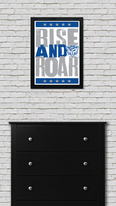 Limited Edition BYU Cougars Rise and Roar Letterpress Poster Print Art - 13x19"