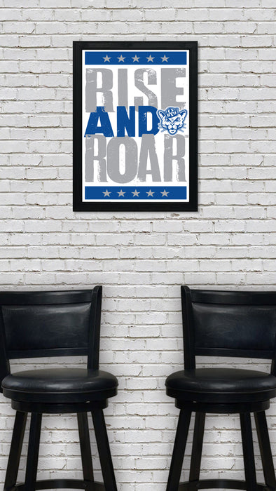 Limited Edition BYU Cougars Rise and Roar Letterpress Poster Print Art - 13x19"