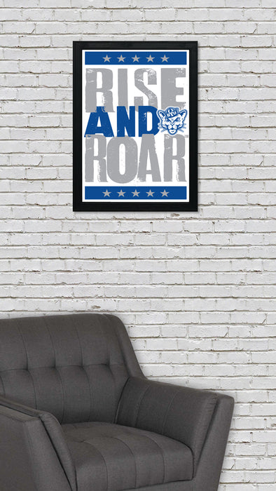 Limited Edition BYU Cougars Rise and Roar Letterpress Poster Print Art - 13x19"