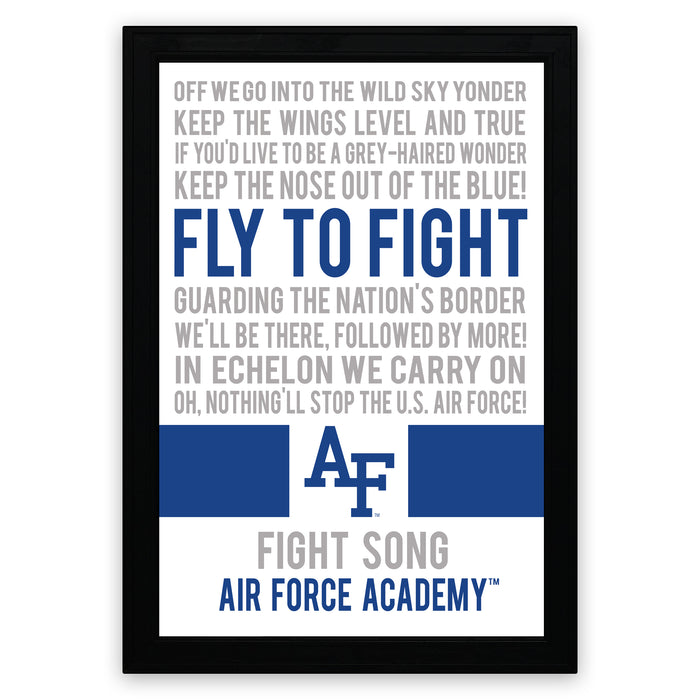 The image is a framed poster with a motivational message from the Air Force Academy.