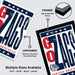 The image is a promotional poster for Gonzaga University, featuring the university's name and logo in bold, red and blue text. The poster is framed and unframed, with the framed version highlighting its high-quality MDF frames. Multiple sizes are available, including 11x17, 13x19, 18x24, and 24x36" frames, as well as a black and white version.