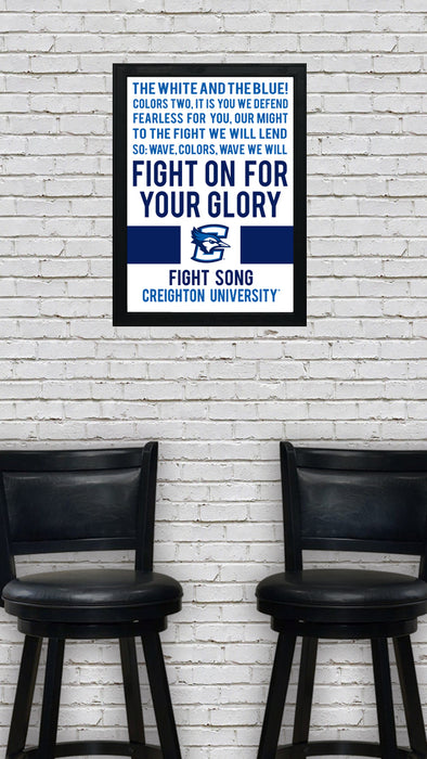 Limited Edition Creighton Bluejays Fight Song Poster Art Print - 13x19"