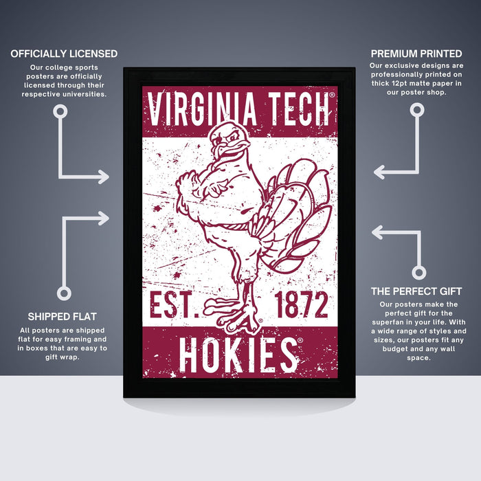 The image is a poster featuring a turkey, with text and arrows indicating the features of the poster.