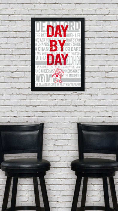 Limited Edition Day By Day Nebraska Cornhuskers Tunnel Walk Poster Art - 13x19"