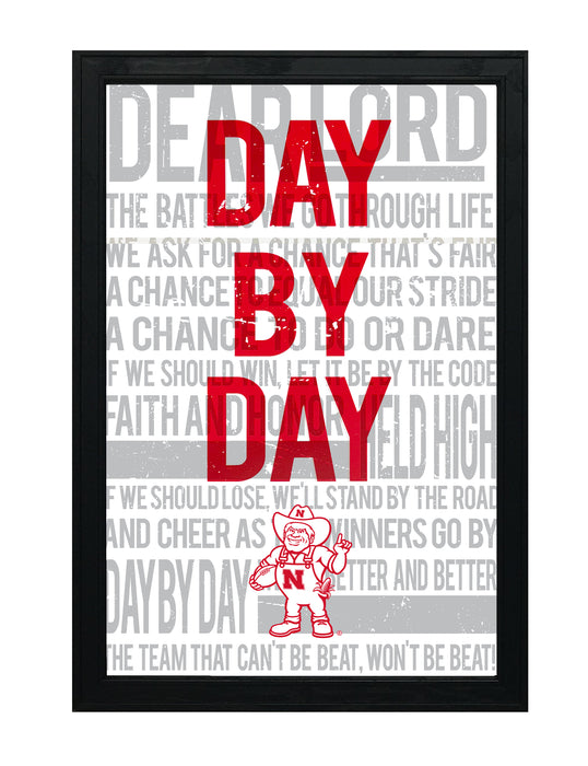 Limited Edition Day By Day Nebraska Cornhuskers Tunnel Walk Poster Art - 13x19"