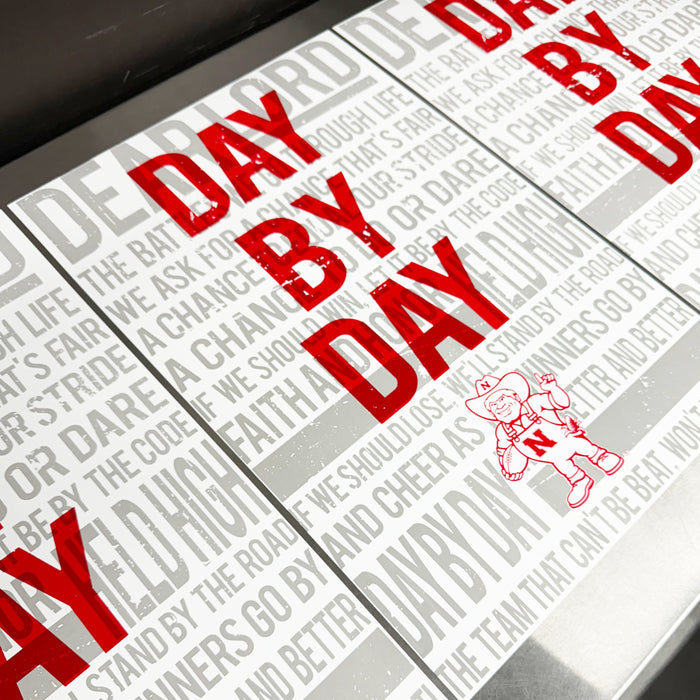 Limited Edition Day By Day Nebraska Cornhuskers Tunnel Walk Poster Art - 13x19"