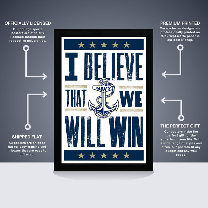 a poster with the words i believe that we will win