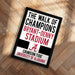 The image is a framed poster advertising "The Walk of Champions" at the "Bryant-Denny Stadium" at the "University of Alabama", featuring the word "A" in red.