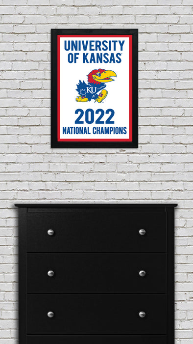 Limited Edition Kansas Jayhawks 2022 National Championship College Basketball Poster Art Print - Gifts for Jayhawks Fans