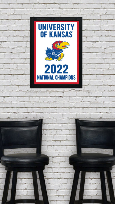 Limited Edition Kansas Jayhawks 2022 National Championship College Basketball Poster Art Print - Gifts for Jayhawks Fans