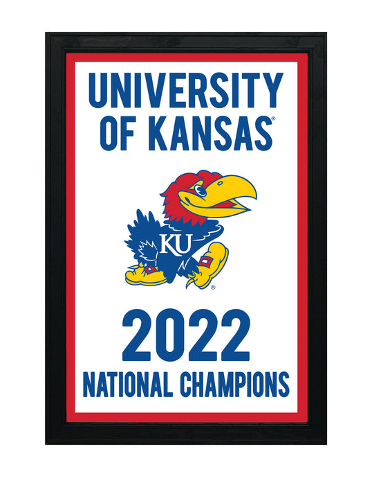 Limited Edition Kansas Jayhawks 2022 National Championship College Basketball Poster Art Print - Gifts for Jayhawks Fans