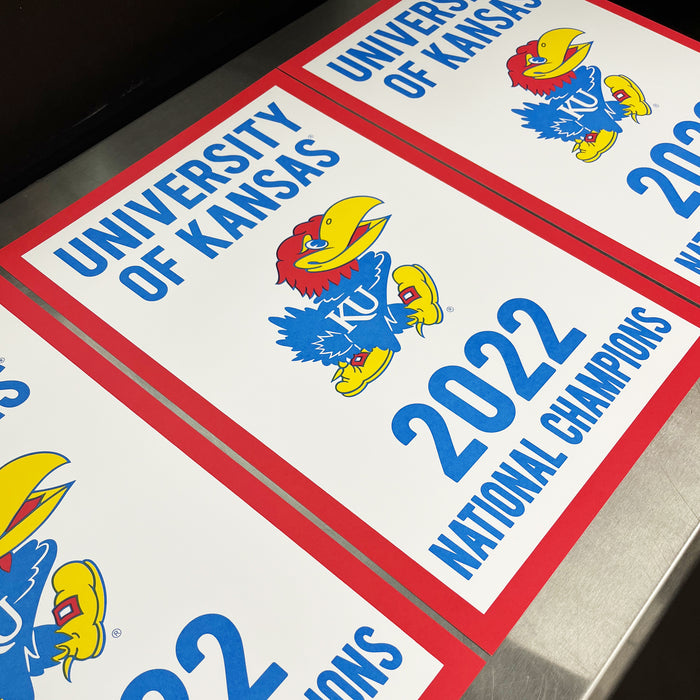 Limited Edition Kansas Jayhawks 2022 National Championship College Basketball Poster Art Print - Gifts for Jayhawks Fans