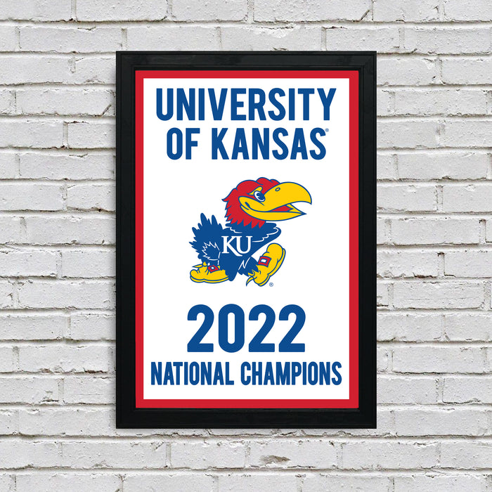 Limited Edition Kansas Jayhawks 2022 National Championship College Basketball Poster Art Print - Gifts for Jayhawks Fans