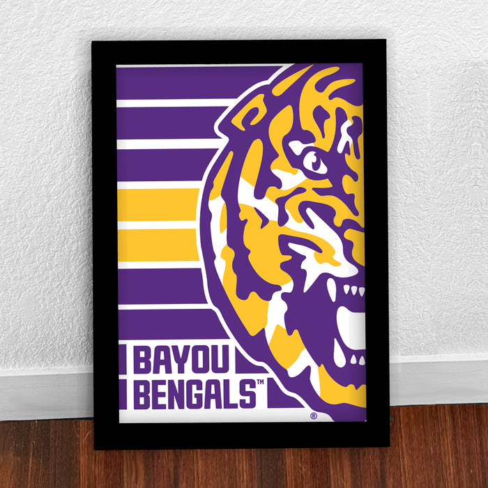 Limited Edition LSU Tigers Bayou Bengals Poster Art Print 13x19"