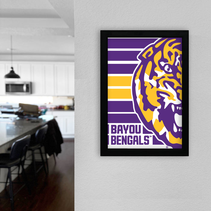 Limited Edition LSU Tigers Bayou Bengals Poster Art Print 13x19"