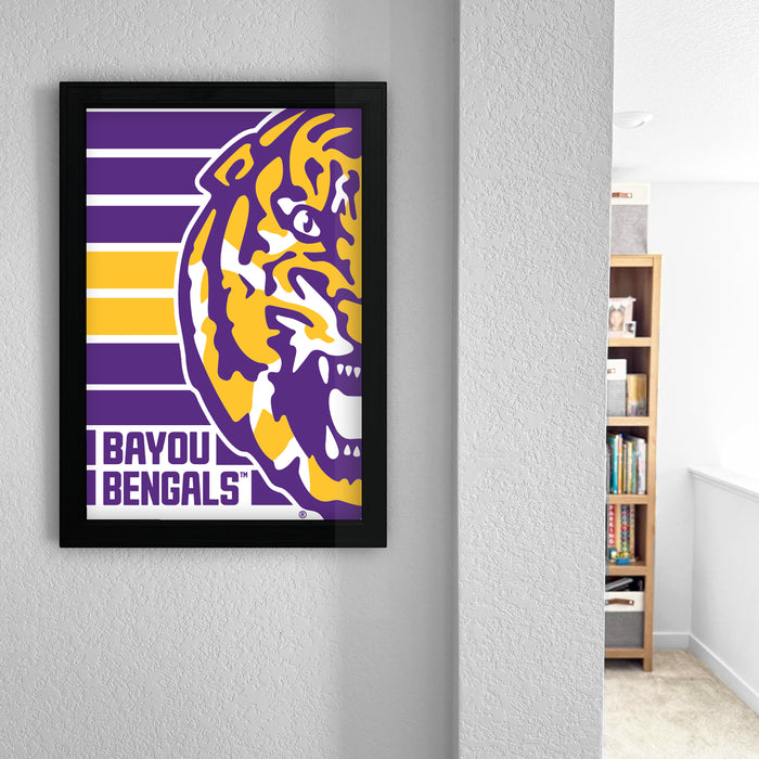 Limited Edition LSU Tigers Bayou Bengals Poster Art Print 13x19"