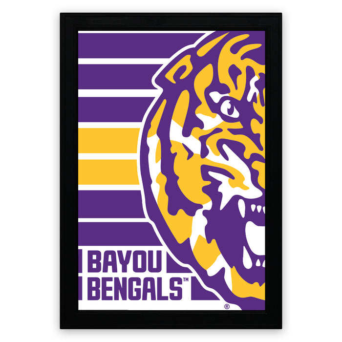 Limited Edition LSU Tigers Bayou Bengals Poster Art Print 13x19"