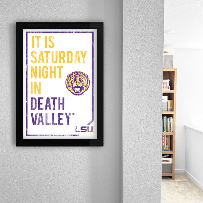 Limited Edition LSU Tigers Poster - It Is Saturday Night In Death Valley Art Print 13x19"