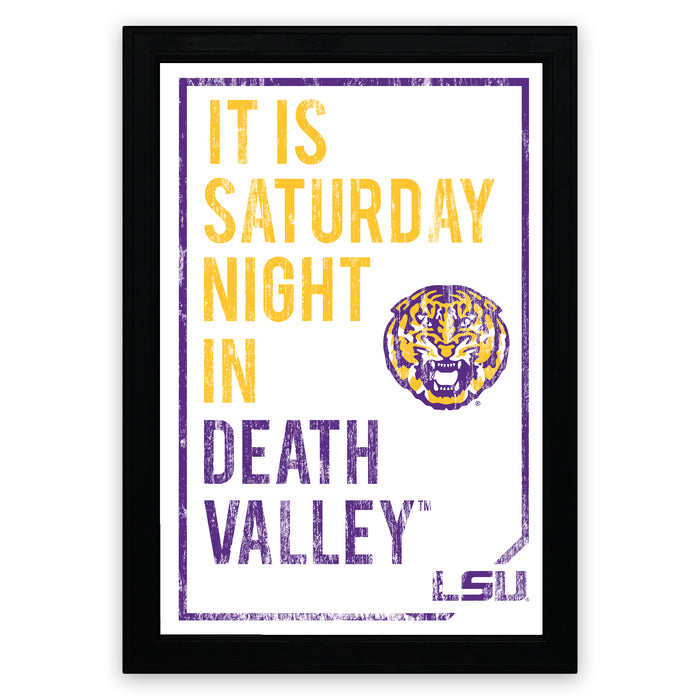 Limited Edition LSU Tigers Poster - It Is Saturday Night In Death Valley Art Print 13x19"