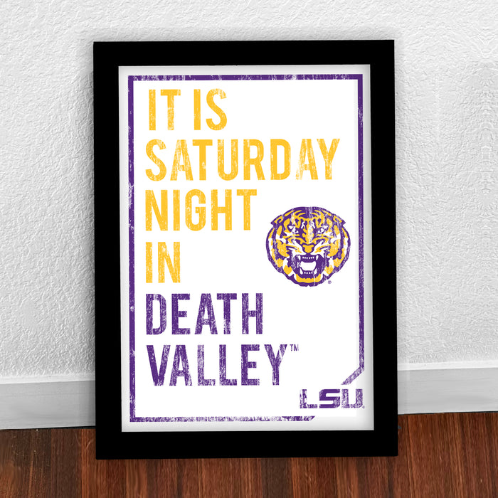 Limited Edition LSU Tigers Poster - It Is Saturday Night In Death Valley Art Print 13x19"