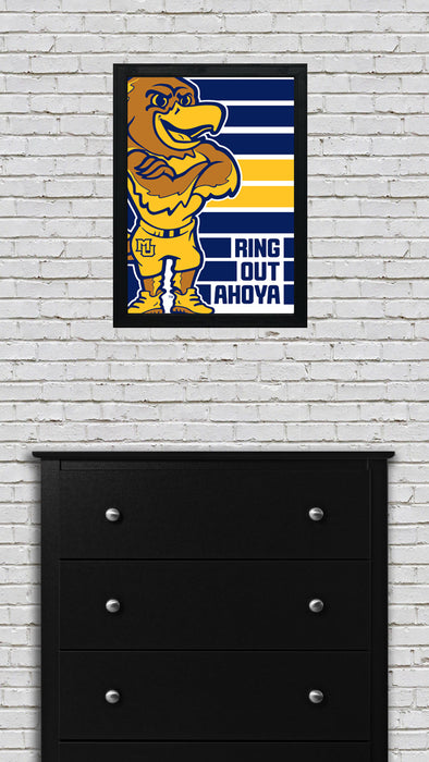 Limited Edition Marquette Ring Out Ahoya Poster Art Print - Gifts for Marquette Fans - 13x19"