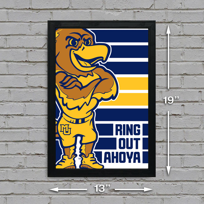 Limited Edition Marquette Ring Out Ahoya Poster Art Print - Gifts for Marquette Fans - 13x19"