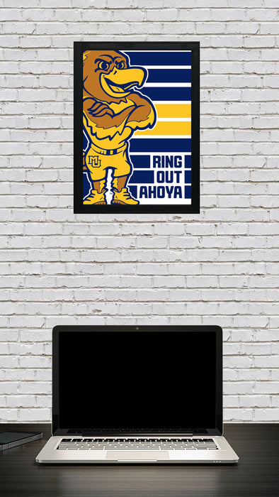 Limited Edition Marquette Ring Out Ahoya Poster Art Print - Gifts for Marquette Fans - 13x19"