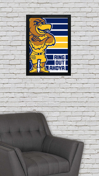 Limited Edition Marquette Ring Out Ahoya Poster Art Print - Gifts for Marquette Fans - 13x19"