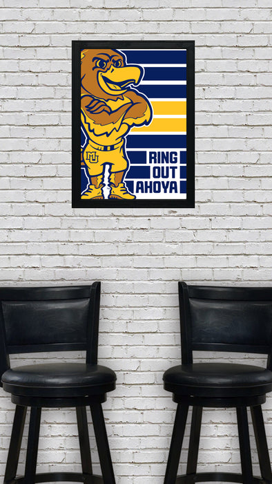 Limited Edition Marquette Ring Out Ahoya Poster Art Print - Gifts for Marquette Fans - 13x19"