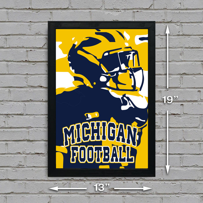 Limited Edition Michigan Football Poster - 90's Era Print Art - 13x19"