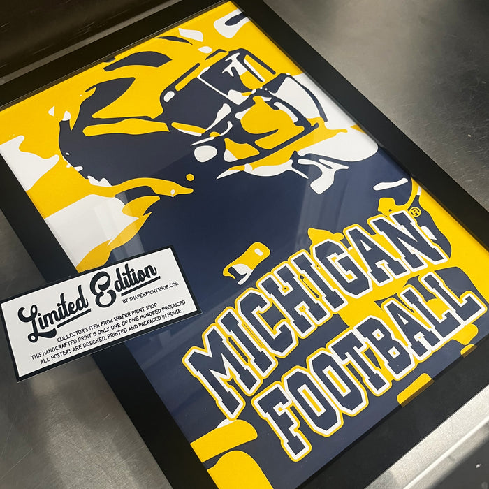 Limited Edition Michigan Football Poster - 90's Era Print Art - 13x19"