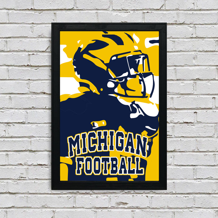 Limited Edition Michigan Football Poster - 90's Era Print Art - 13x19"